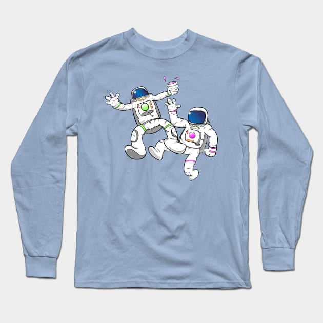 Trap Astronauts Long Sleeve T-Shirt by WalkDesigns